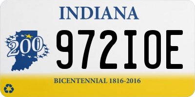 IN license plate 972IOE