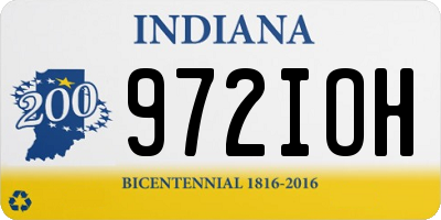 IN license plate 972IOH