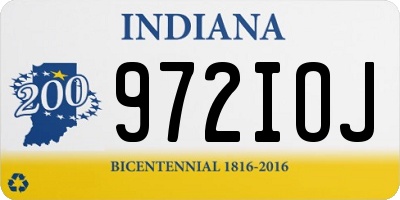 IN license plate 972IOJ