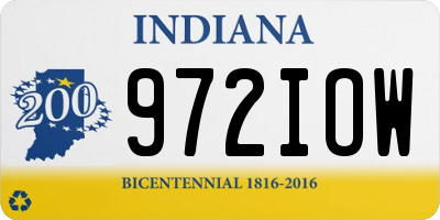 IN license plate 972IOW