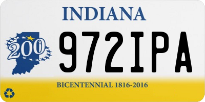 IN license plate 972IPA