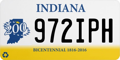 IN license plate 972IPH