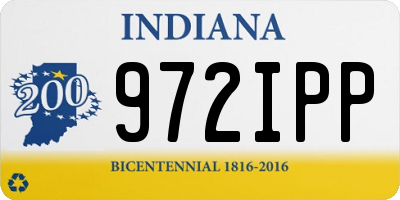 IN license plate 972IPP