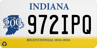 IN license plate 972IPQ