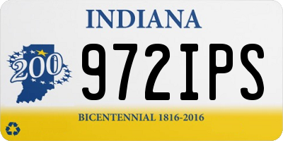 IN license plate 972IPS