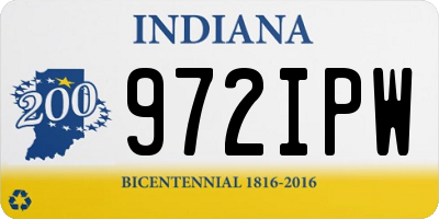 IN license plate 972IPW