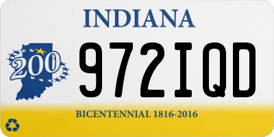 IN license plate 972IQD