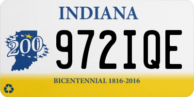 IN license plate 972IQE