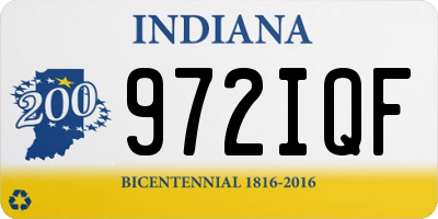 IN license plate 972IQF