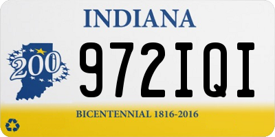 IN license plate 972IQI