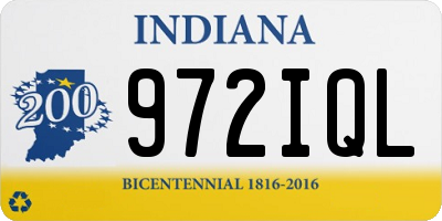 IN license plate 972IQL