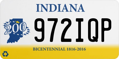IN license plate 972IQP