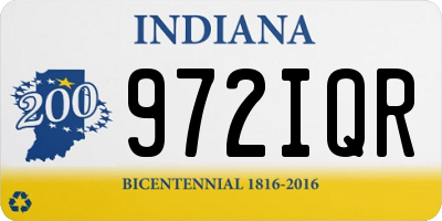 IN license plate 972IQR