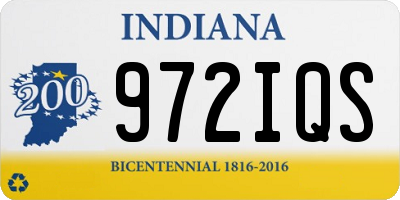 IN license plate 972IQS