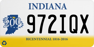 IN license plate 972IQX