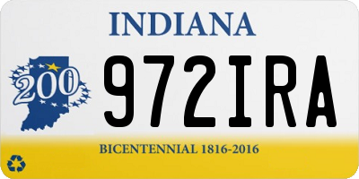 IN license plate 972IRA