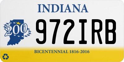 IN license plate 972IRB