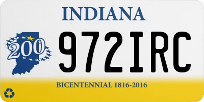 IN license plate 972IRC