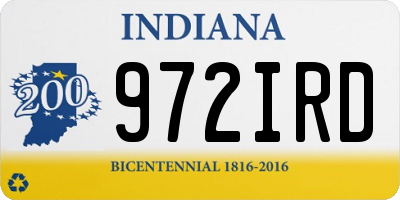 IN license plate 972IRD