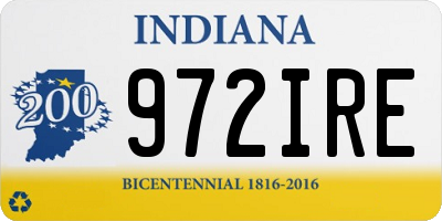 IN license plate 972IRE
