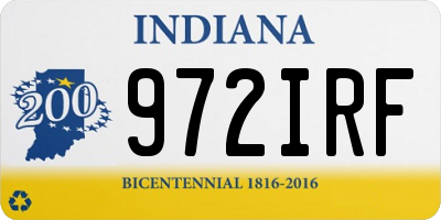 IN license plate 972IRF