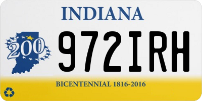 IN license plate 972IRH