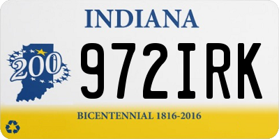 IN license plate 972IRK