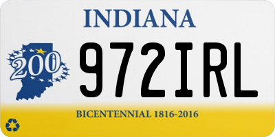 IN license plate 972IRL