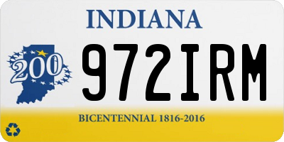 IN license plate 972IRM