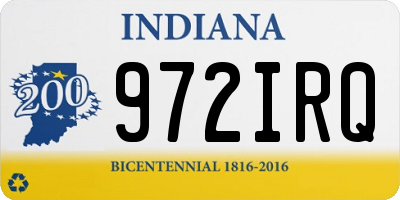 IN license plate 972IRQ