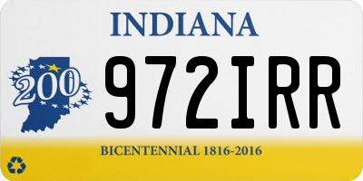 IN license plate 972IRR
