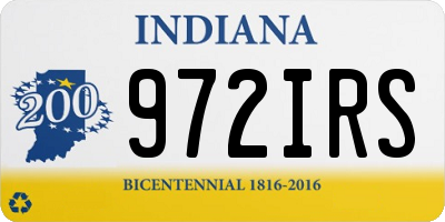 IN license plate 972IRS