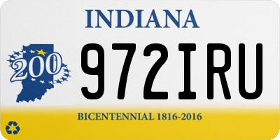 IN license plate 972IRU