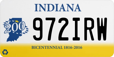 IN license plate 972IRW