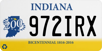 IN license plate 972IRX