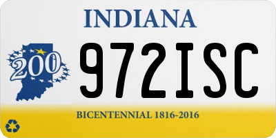 IN license plate 972ISC