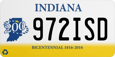 IN license plate 972ISD