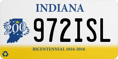 IN license plate 972ISL