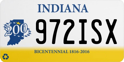 IN license plate 972ISX