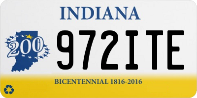 IN license plate 972ITE