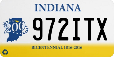 IN license plate 972ITX