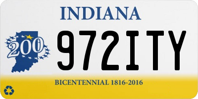 IN license plate 972ITY