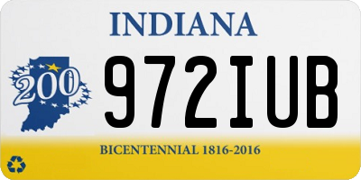IN license plate 972IUB