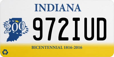 IN license plate 972IUD