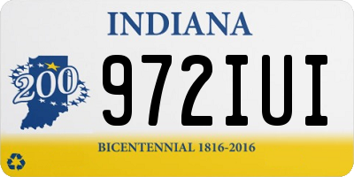 IN license plate 972IUI