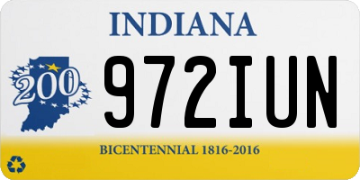 IN license plate 972IUN