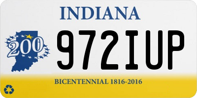 IN license plate 972IUP