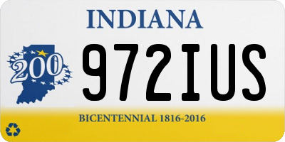 IN license plate 972IUS