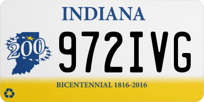 IN license plate 972IVG