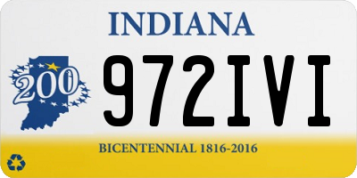 IN license plate 972IVI